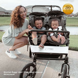 Mountain Buggy Duet Luxury with Double Satchel and Carrycot-Herringbone_2 - ANB Baby