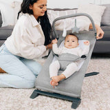 Baby Delight Alpine Deluxe Portable Bouncer-Charcoal Tweed_2 - ANB Baby