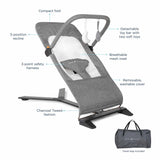 Baby Delight Alpine Deluxe Portable Bouncer-Charcoal Tweed_4 - ANB Baby