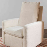 Babyletto Cali Pillowback Swivel Glider in Ivory Boucle with Gold Base_10