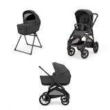 Inglesina Aptica XT Stroller With Bassinet & Stand-Single Strollers-Inglesina-Magnet Gray-ANB Baby Store