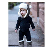 7 A.M. Enfant The Cub Mitten & Hat Set, Benji, Smokey Grey - ANB Baby