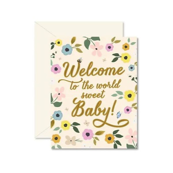 Ginger P. Designs Welcome Sweet Baby Greeting Card