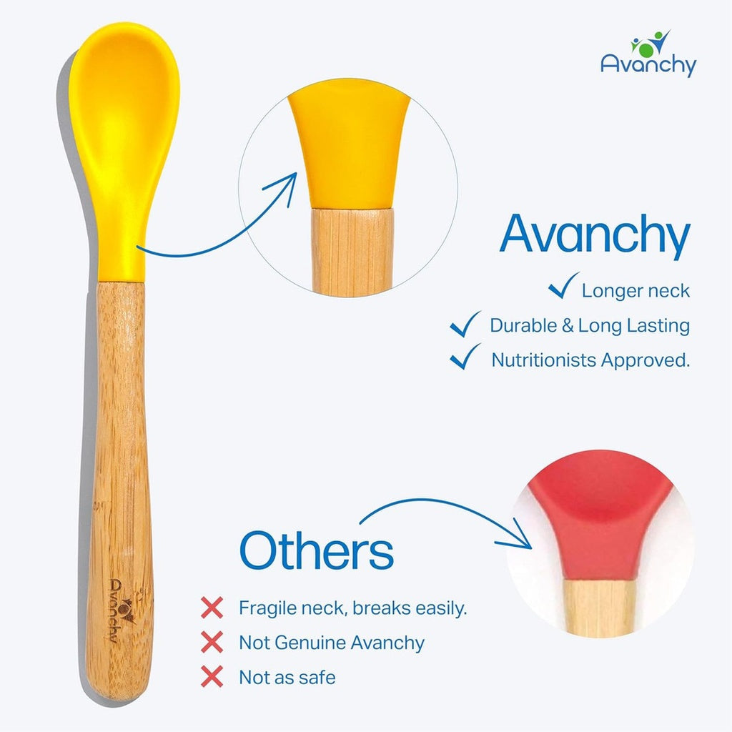 AVANCHY Bamboo Infant Feeding Spoons 5 Pack_4 - ANB Baby