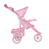 Adora Snack N Go Baby Doll Stroller with Shade – Rainbow Rose, Side - ANB BABY