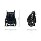 BOB Gear Wayfinder Jogging Stroller Nightfall Folded dimensions - ANB Baby
