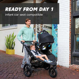 Baby Jogger Summit X3 Double Jogging Stroller, Black-Gray_4 - ANB Baby