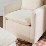 Babyletto Cali Pillowback Swivel Glider in Ivory Boucle with Gold Base_12