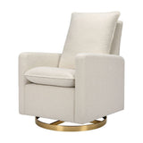 Babyletto Cali Pillowback Swivel Glider in Ivory Boucle with Gold Base_01