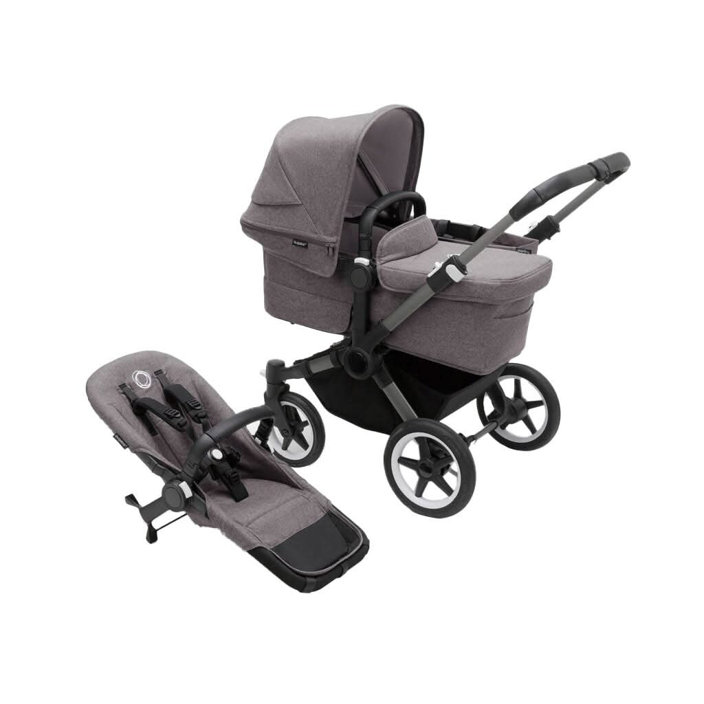 Bugaboo-Donkey-5-Mono-Complete-Stroller,-Graphite-Grey-Melange-Grey-Melange,-Main - ANB Baby