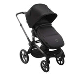 Bugaboo Performance Winter Footmuff, Midnight Black, Attached with Stroller - ANB BABY