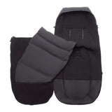 Bugaboo Performance Winter Footmuff, Midnight Black, Front view - ANB BABY