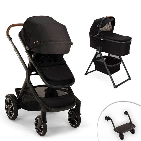 Nuna Demi Next Stroller + Rider Board + Bassinet