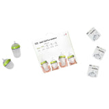 Comotomo Baby Bottle 8-Ounce and 5-Ounce Kit, Green, Pack of 4, Content and box - ANB BABY