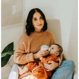 Comotomo Baby Bottle 8-Ounce and 5-Ounce Kit, Green, Pack of 4, Lifestyle - ANB BABY