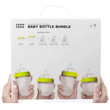 Comotomo Baby Bottle 8-Ounce and 5-Ounce Kit, Green, Pack of 4 - ANB BABY