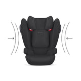 Cybex Solution B2-fix +Lux Booster Car Seat, Volcano Black, Seat Shape - ANB Baby