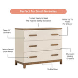 DaDaDa Lala Little 3-Drawer Dresser-White-Alomnd Milk-Walnut_10 - ANB Baby