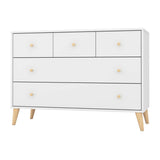 DaDaDa Austin 5-Drawer Dresser-White-Natural_1 - ANB Baby