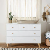 DaDaDa Austin 5-Drawer Dresser-White-Natural_2 - ANB Baby