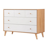 DaDaDa Austin 5-Drawer Dresser-White-Red Oak_6 - ANB Baby