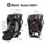 Diono Radian 3QXT+ Latch Convertible Car Seat-Black Jet_3 - ANB Baby