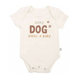 Finn & Emma Short Sleeve Graphic Bodysuit - Every Dog Needs A Baby_1 - ANB Baby