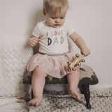 Finn & Emma Short Sleeve Graphic Bodysuit, Love Dad_2 - ANB Baby