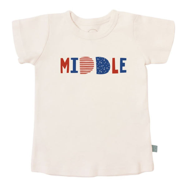 Finn & Emma Short Sleeve Graphic T-Shirt - Middle - Red / White / Blue