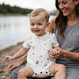 Finn & Emma Short Sleeve Romper - Celestial_7 - ANB Baby