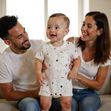 Finn & Emma Short Sleeve Romper - Celestial_8 - ANB Baby