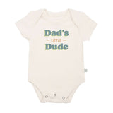 Finn and Emma Short Sleeve Graphic Bodysuit-Dad's Little Dude_1- ANB Baby