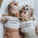Finn and Emma Short Sleeve Graphic Bodysuit-Drinking Buddies_2 - ANB Baby