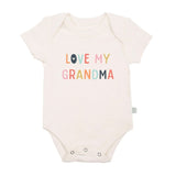 Finn and Emma Short Sleeve Graphic Bodysuit-Love Grandma_1 - ANB Baby