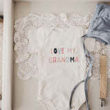 Finn and Emma Short Sleeve Graphic Bodysuit-Love Grandma_2- ANB Baby