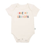 Finn and Emma Short Sleeve Graphic Bodysuit-Love Grandpa_1 - ANB Baby