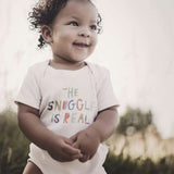Finn and Emma Short Sleeve Graphic Bodysuit-Snuggle is Real_2- ANB Baby