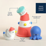 Itzy Ritzy Stack & Squirt Bath Toy-Nautical_3 - ANB Baby