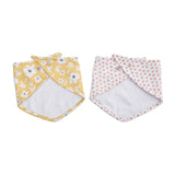 Lulujo Bandana Bibs, 2-Pack-Mealtime Accessories-Lulujo-Wildflower & Dots-ANB Baby Store