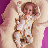 Magnetic Me Checkmate Organic Cotton Magnetic Footie-Newborn_10 - ANB Baby