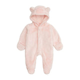 Magnetic Me Pink Blossom Magnetic Minky Bear Pram Footie_1 - ANB Baby