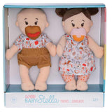 Manhattan Toy Wee Baby Stella Peach Twins Toy, Front View in Box - ANB Baby