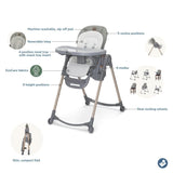 Maxi Cosi Minla 6-In-1 Adjustable High Chair, Classic Oat_1- ANB Baby