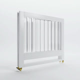 Melo Caress Foldable Crib_Pure White-Acrylic-Gold_2 - ANB Baby