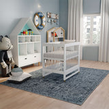 Melo Caress Mini Foldable Crib-Pure White-Acrylic-Gold_1 - ANB Baby