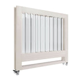 Melo Caress Mini Foldable Crib-Washed White-Acrylic-Chrome_1 - ANB Baby