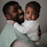 Mushie-Muslin-Burp-Cloth-Organic-Cotton-Roman-Green-Fog_2 - ANB Baby