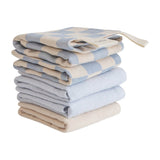 Mushie Muslin Cotton Washcloth-Blue Check_7 - ANB Baby