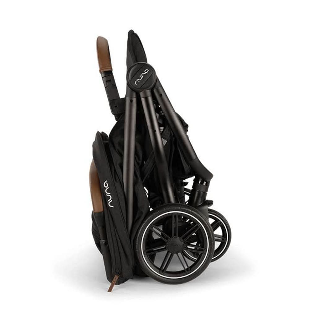 NUNA TRVL dubl Lightweight Stroller Caviar Folded 1 - ANB Baby