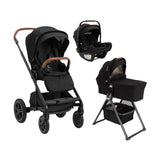 Nuna Mixx Next Stroller + PIPA Aire RX Travel System + Mixx Next Bassinet & Stand-Caviar_1 - ANB Baby